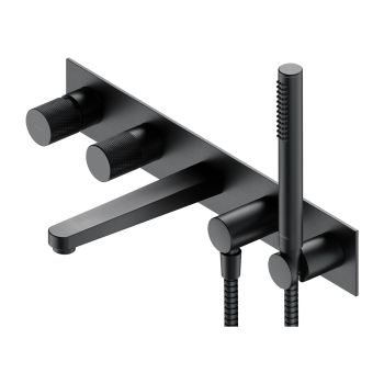 - OMNIRES CONTOUR bateria wannowa 5-otworowa podtynkowa, antracyt szczotkowany CT8037-1AT - CT8037-1AT - Łazienki Szydłowski