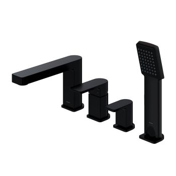  - OMNIRES BARETTI bateria wannowa 4-otworowa, czarny mat BA7832BL - BA7832BL - Łazienki Szydłowski