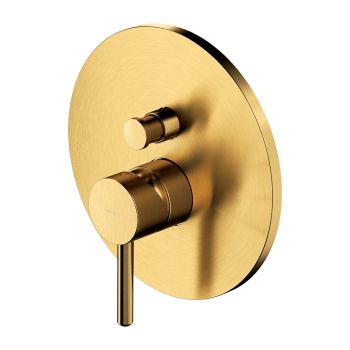 - OMNIRES Y bateria prysznicowo-wannowa podtynkowa, złoty szczotkowany Y1235GLB - Y1235GLB - Łazienki Szydłowski