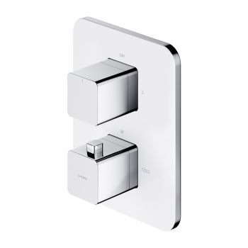  - OMNIRES PARMA termostatyczna bateria prysznicowo-wannowa podtynkowa, chrom/biały połysk PM7436CRB - PM7436CRB - Łazienki Szydłowski