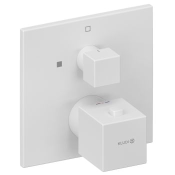  - KLUDI DECUS  Termostatyczna bateria prysznicowa podtynkowa, biały mat 548855375 - 548855375 - Łazienki Szydłowski