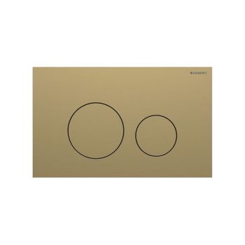 - GEBERIT Sigma 40 Round przycisk spłukujący Mosiądz szczotkowany  z powłoką easy-to-clean 115628QF1 - 115.628.QF.1 - Łazienki Szydłowski