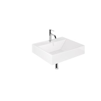 - KLUDI-RESA umywalka ceramiczna 61 x 50 cm podwieszana, naszafkowa i nablatowa biały 59WW6143 - 59WW6143 - Łazienki Szydłowski