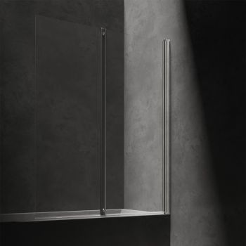  - OMNIRES KINGSTON parawan nawannowy dwuskrzydłowy, 120 cm, chrom połysk, szkło transparentne XHE20CRTR - XHE20CRTR - Łazienki Szydłowski