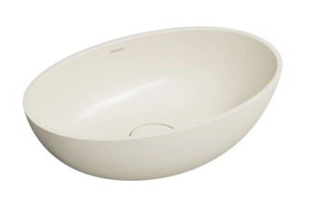 - OMNIRES SHELL M+ Umywalka nablatowa, 50 x 32 cm white sand mat SHELL500UNWS - SHELL500UNWS - Łazienki Szydłowski