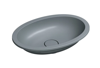  - OMNIRES SHELL M+ Umywalka podblatowa, 48 x 31 cm ash grey mat SHELL480UPAG - SHELL480UPAG - Łazienki Szydłowski