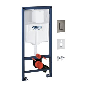  - OMNIRES RAPID podtynkowy zestaw WC 4w1, grafit szczotkowany/antracyt, GROHE RAPIDSETGR - RAPIDSETGR - Łazienki Szydłowski