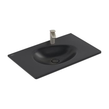 - Villeroy&Boch Antao umywalka wpuszczana w blat 80 x 50 cm z CeramicPlus, kolor pure black 4A7581R7 - 4A7581R7 - Łazienki Szydłowski