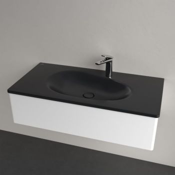 - Villeroy&Boch Antao umywalka wpuszczana w blat 100 x 50 cm z CeramicPlus, kolor pure black 4A76A2R7 - 4A76A2R7 - Łazienki Szydłowski