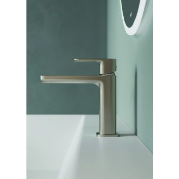 - KLUDI-RENON jednouchwytowa bateria umywalkowa 110 nikiel szczotkowany 42288N575 - 42288N575 - Łazienki Szydłowski