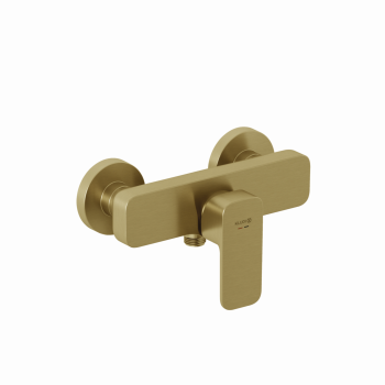 - KLUDI-RENON jednouchwytowa bateria natryskowa złoty szczotkowany 42831N075 - 42831N075 - Łazienki Szydłowski