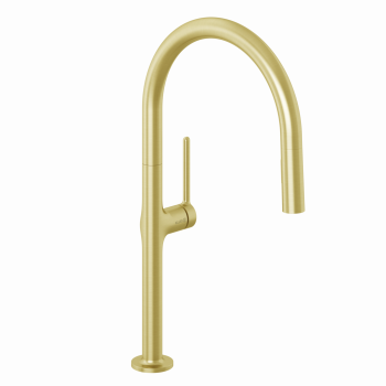  - KLUDI-REEF jednouchwytowa bateria kuchenna, wyciagana końcówka złoty szczotkowany 50851N075 - 50851N075 - Łazienki Szydłowski