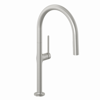  - KLUDI-REEF jednouchwytowa bateria kuchenna, wyciagana końcówka nikiel szczotkowany 50851N575 - 50851N575 - Łazienki Szydłowski