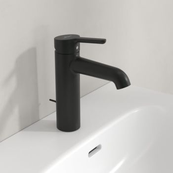  - Villeroy & Boch Skyla bateria umywalkowa, z zestawem odpływowym  czarny mat TVW116005000K5 - TVW116005000K5 - Łazienki Szydłowski