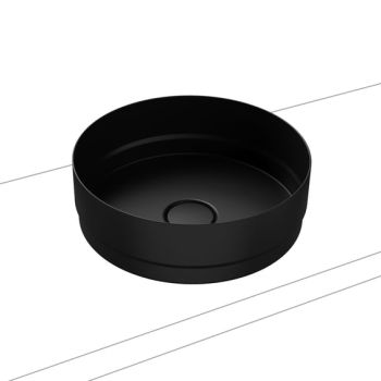  - KALDEWEI NUEVA umywalka nablatowa stal emaliowana kolor czarny mat z Perl-Effekt 911206003676 - 911206003676 - Łazienki Szydłowski