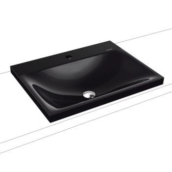  - KALDEWEI Silenio Umywalka 60 x 46 cm, wpuszczana w blat czarny z Perl-Effekt 903906303701 - 903906303701 - Łazienki Szydłowski