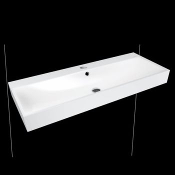 - KALDEWEI SILENIO umywalka ścienna 120 x 46 cm stal emaliowana kolor biały mat z Perl-Effekt 904506013711 - 904506013711 - Łazienki Szydłowski
