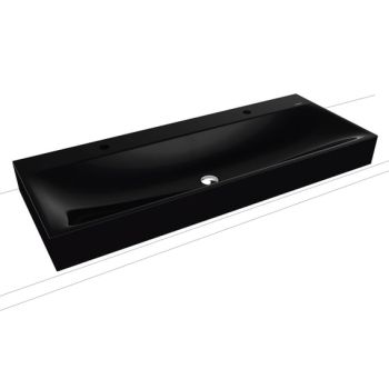- KALDEWEI SILENIO umywalka podwójna 120 x 46 cm stal emaliowana kolor czarny z Perl-Effekt 906406363701 - 906406363701 - Łazienki Szydłowski
