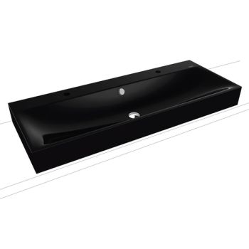 - KALDEWEI SILENIO umywalka podwójna 120 x 46 cm stal emaliowana kolor czarny z Perl-Effekt 906406043701 - 906406043701 - Łazienki Szydłowski