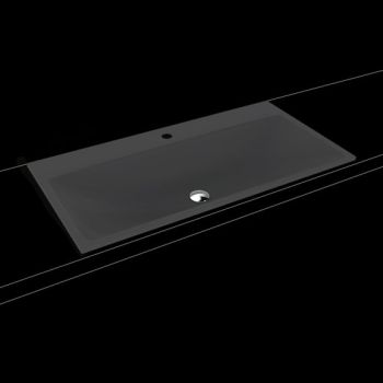  - KALDEWEI SILENIO umywalka wpuszczana w blat 90 x 46 cm stal emaliowana kolor czarny mat z Perl-Effekt 907806303676 - 907806303676 - Łazienki Szydłowski