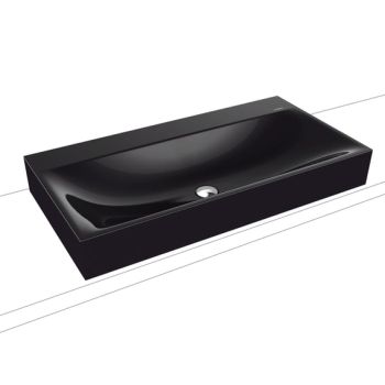 - KALDEWEI SILENIO umywalka nablatowa 90 x 46 cm stal emaliowana kolor czarny z Perl-Effekt 904206313701 - 904206313701 - Łazienki Szydłowski