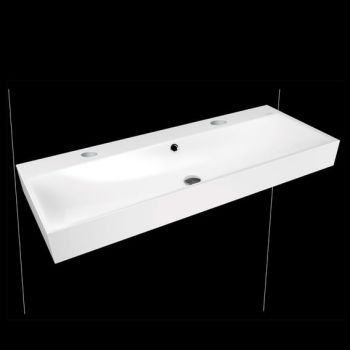  - KALDEWEI SILENIO umywalka podwójna 120 x 46 cm stal emaliowana kolor biały mat z Perl-Effekt 904506043711 - 904506043711 - Łazienki Szydłowski