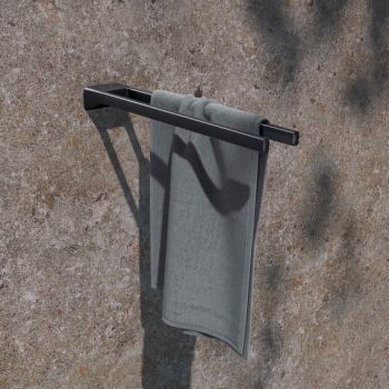 - KEUCO Aveno drążek na ręczniki nieruchomy 45 cm , czarny mat 14618370000 - 14618370000 - Łazienki Szydłowski