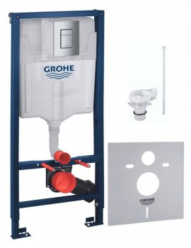  - GROHE-Rapid SL stelaż podtynkowy do WC 5w1 reduktor przepływu z przyciskiem Skate Cosmopolitan chrom połysk 1000047 - 1000047 - Łazienki Szydłowski