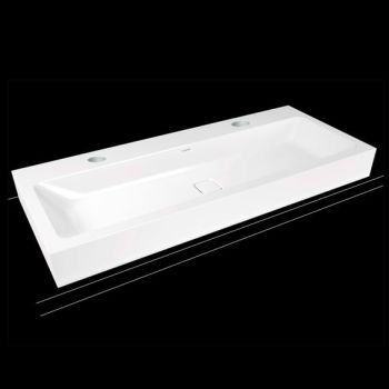  - KALDEWEI CONO umywalka podwójna 120 x 50 cm stal emaliowana kolor biały z Perl-Effekt 902706043001 - 902706043001 - Łazienki Szydłowski