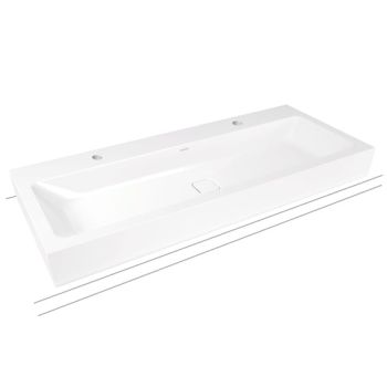  - KALDEWEI CONO umywalka podwójna 120 x 50 cm stal emaliowana kolor biały mat z Perl-Effekt 902706043711 - 902706043711 - Łazienki Szydłowski