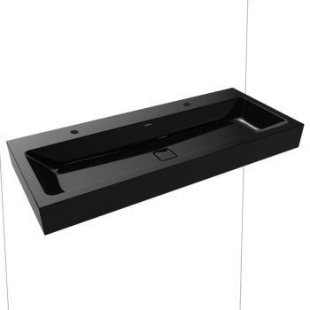  - KALDEWEI CONO umywalka podwójna 120 x 50 cm stal emaliowana kolor czarny z Perl-Effekt 902706043701 - 902706043701 - Łazienki Szydłowski