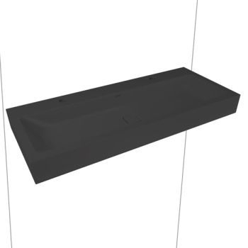 - KALDEWEI CONO umywalka podwójna 120 x 50 cm stal emaliowana kolor czarny mat z Perl-Effekt 902706043676 - 902706043676 - Łazienki Szydłowski