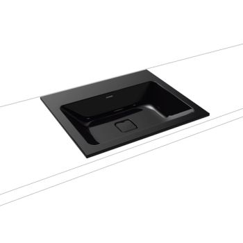 - KALDEWEI CONO umywalka 60 x 50 cm wpuszczana w blat stal emaliowana kolor czarny z Perl-Effekt 901606003701 - 901606003701 - Łazienki Szydłowski