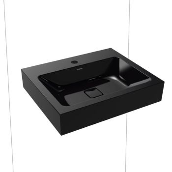  - KALDEWEI CONO umywalka 60 x 50 cm ścienna stal emaliowana kolor czarny z Perl-Effekt 902506013701 - 902506013701 - Łazienki Szydłowski