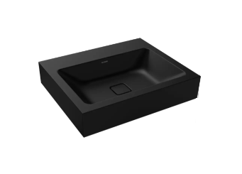  - KALDEWEI CONO umywalka 60 x 50 cm ścienna stal emaliowana kolor czarny mat z Perl-Effekt 902506003676 - 902506003676 - Łazienki Szydłowski