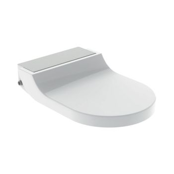  - GEBERIT AquaClean Tuma Comfort Deska sedesowa wolnoopadajaca z systemem podmywania biały / stal szlachetna  146270FW1 - 146.270.FW.1 - Łazienki Szydłowski