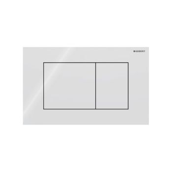  - GEBERIT Sigma 40 Przycisk spłukujący prostokątny, spłukiwanie dwudzielne biały / szkło błyszczące 115629SI1 - 115.629.SI.1 - Łazienki Szydłowski