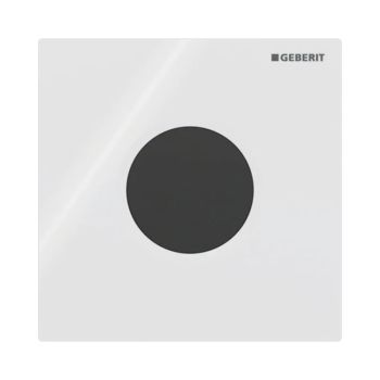  - GEBERIT typ 01 System spłukiwania pisuarów z elektronicznym uruchamianiem spłukiwania, zasilanie sieciowe, płyta przykrywająca, okrągła biały / błyszczący 116021115 - 116.021.11.5 - Łazienki Szydłowski