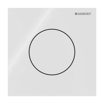  - GEBERIT typ 40 System spłukiwania pisuarów z pneumatycznym uruchamianiem spłukiwania, przycisk uruchamiający okrągły biały / szkło błyszczące 116014SI1 - 116.014.SI.1 - Łazienki Szydłowski