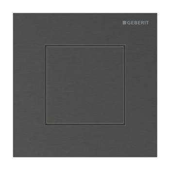  - GEBERIT typ 40 System spłukiwania pisuarów z pneumatycznym uruchamianiem spłukiwania, przycisk uruchamiający kwadratowy czarny chrom / szczotkowany, z powłoką easy-to-clean 116217QD1 - 116.217.QD.1 - Łazienki Szydłowski