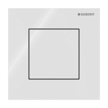  - GEBERIT typ 40 System spłukiwania pisuarów z pneumatycznym uruchamianiem spłukiwania, przycisk uruchamiający kwadratowy biały / szkło błyszczące 116217SI1 - 116.217.SI.1 - Łazienki Szydłowski