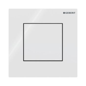  - GEBERIT typ 01 System spłukiwania pisuarów z pneumatycznym uruchamianiem spłukiwania, przycisk uruchamiający kwadratowy biały / błyszczący 116064111 - 116.064.11.1 - Łazienki Szydłowski