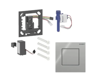  - GEBERIT typ 01 System spłukiwania pisuarów z pneumatycznym uruchamianiem spłukiwania, przycisk uruchamiający kwadratowy chrom / błyszczący 116064211 - 116.064.21.1 - Łazienki Szydłowski