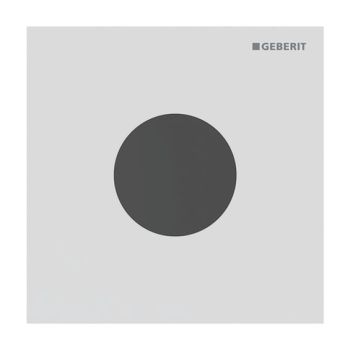 - GEBERIT typ 40 System spłukiwania pisuarów z elektronicznym uruchamianiem spłukiwania, zasilanie bateryjne, płyta przykrywająca okrągły biały mat / powłoka easy-to-clean 116034JT1 - 116.034.JT.1 - Łazienki Szydłowski