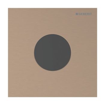  - GEBERIT typ 40 System spłukiwania pisuarów z elektronicznym uruchamianiem spłukiwania, zasilanie sieciowe, płyta przykrywająca okrągła  czerwone złoto / szczotkowany, z powłoką easy-to-clean 116024QB1 - 116.024.QB.1 - Łazienki Szydłowski