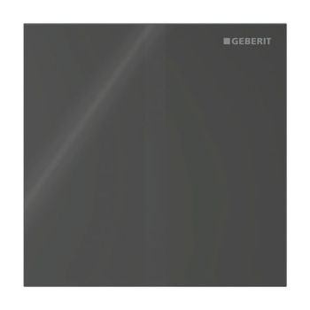  - GEBERIT typ 40 System spłukiwania pisuarów z elektronicznym uruchamianiem spłukiwania, zasilanie bateryjne, płyta przykrywająca kwadratowa czarny / szkło błyszczące 116237SJ1 - 116.237.SJ.1 - Łazienki Szydłowski