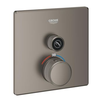 - GROHE-SmartControl Bateria termostatyczna do obsługi jednego wyjścia wody satin graphite 29123MG0 - 29123MG0 - Łazienki Szydłowski