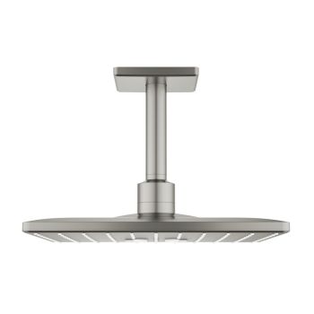 - GROHE-Rainshower Smartactive 310 Cube Deszczownica z ramieniem satin steel 26481MS0 - 26481MS0 - Łazienki Szydłowski