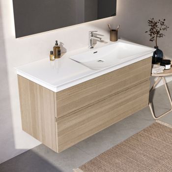  - ideal Standard Finesse szafka pod umywalkę 120cm, 2 szuflady, pozycja misy z prawej dąb biały  E3448US - E3448US - Łazienki Szydłowski