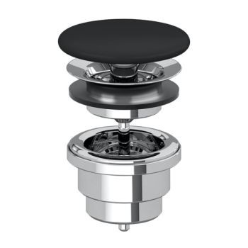 - VILLEROY&BOCH Niezamykany zawór umywalkowy z pokrywą ceramiczną w kolorze pure black 683500R7 - 683500R7 - Łazienki Szydłowski